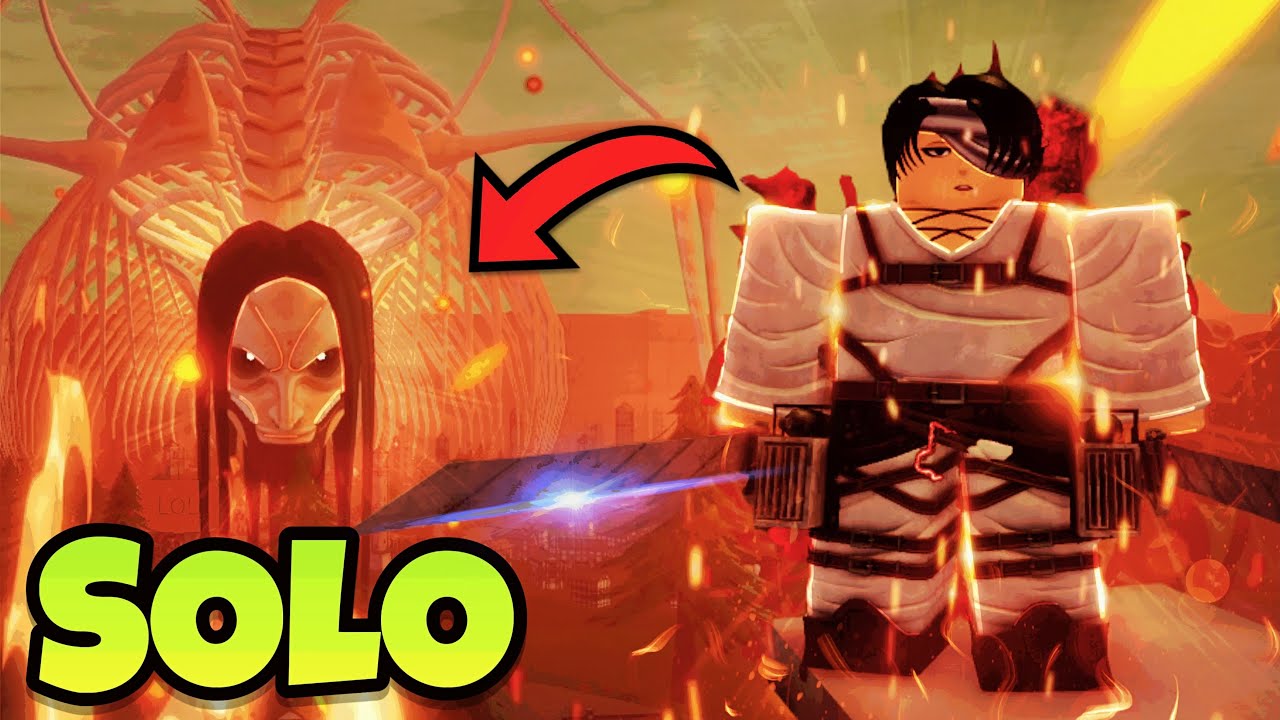 Я ПОБЕДИЛ РАУМБЛИНГА СОЛО, играя за АККЕРМАНА в игре Attack On Titan Roblox!