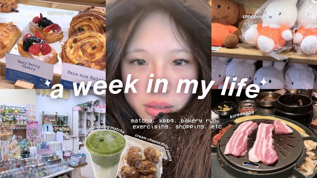 a week in my life: korean food, bakery, popmart, girls sleepovers, etc 🥘🍵🥯 