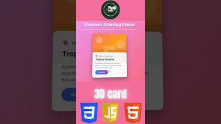 amazing card UiUx using html css and js 🔥🔥