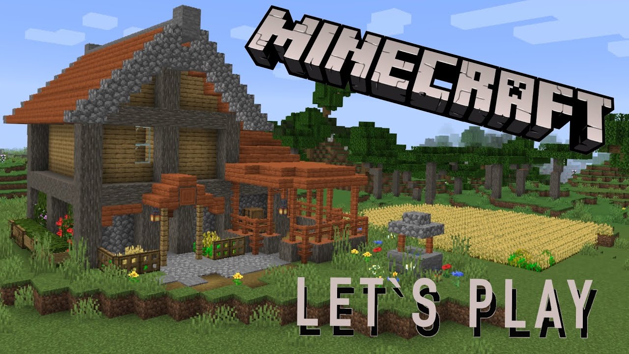 Let's Play Minecraft EP02 ~ Building my Starter House - YouTube
