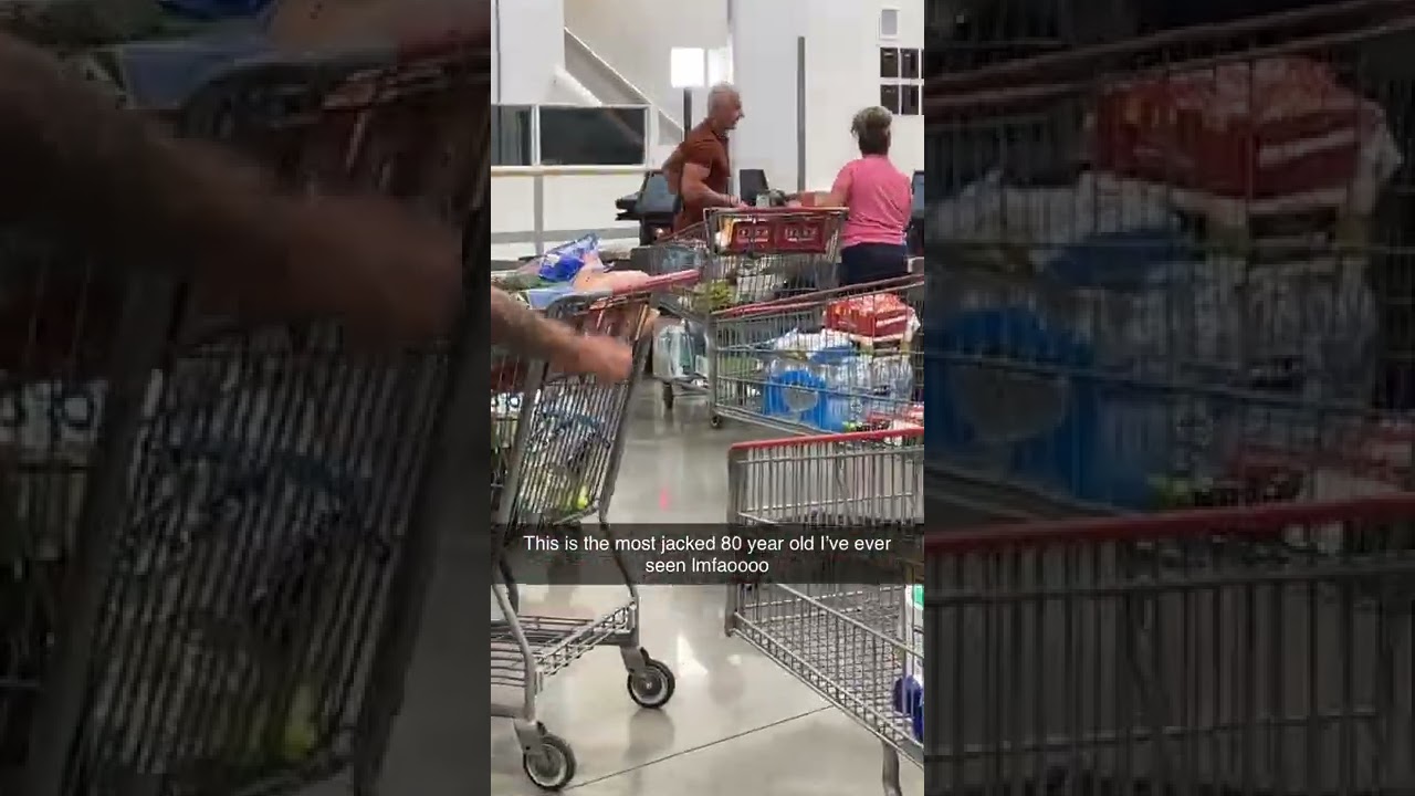 Really Buff Muscular Costco Worker Man In Brown Shirt