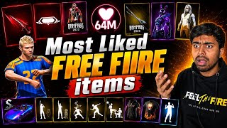 Most Liked Free Fire Items 😍 Golden Hip Hop Or Raistar Emote ? - Garena Free Fire