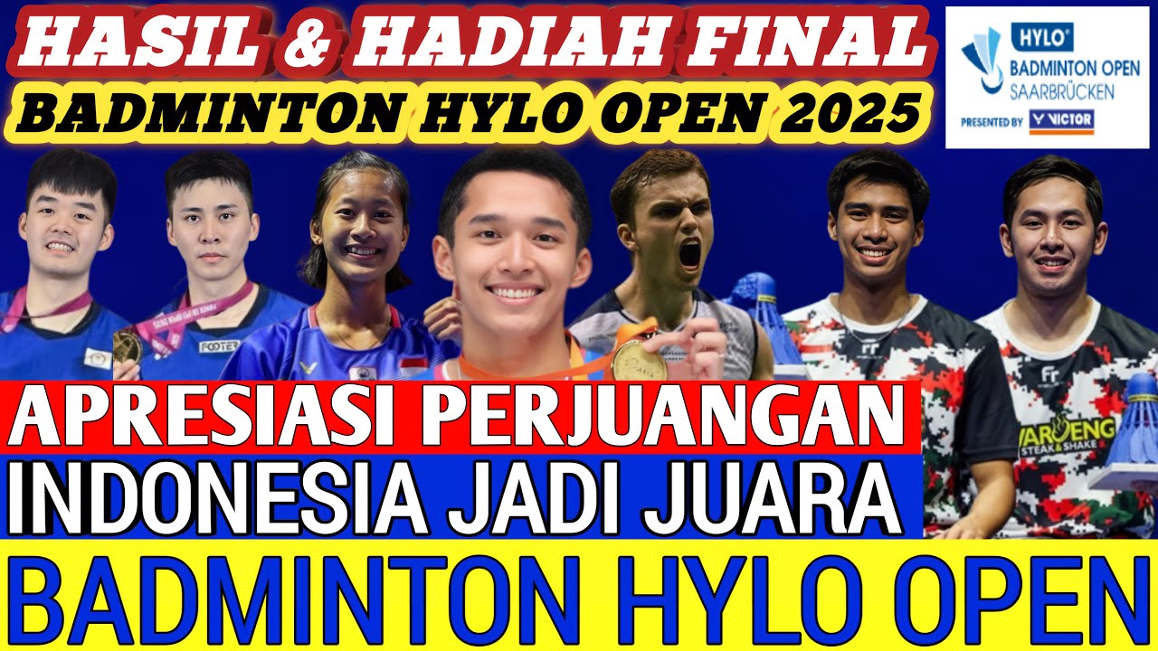 INDONESIA JUARA ‼️ Hasil & Hadiah Final Badminton Hylo Open 2025 Hari Ini