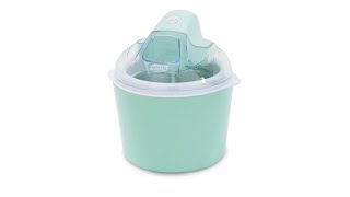 DASH Everyday Ice Cream Maker for Gelato, Sorbet, Frozen Yogurt + Ice Pops,  with Mixing Bowl & Ice Pop Molds + Recipe Book, 1 Quart - Aqua