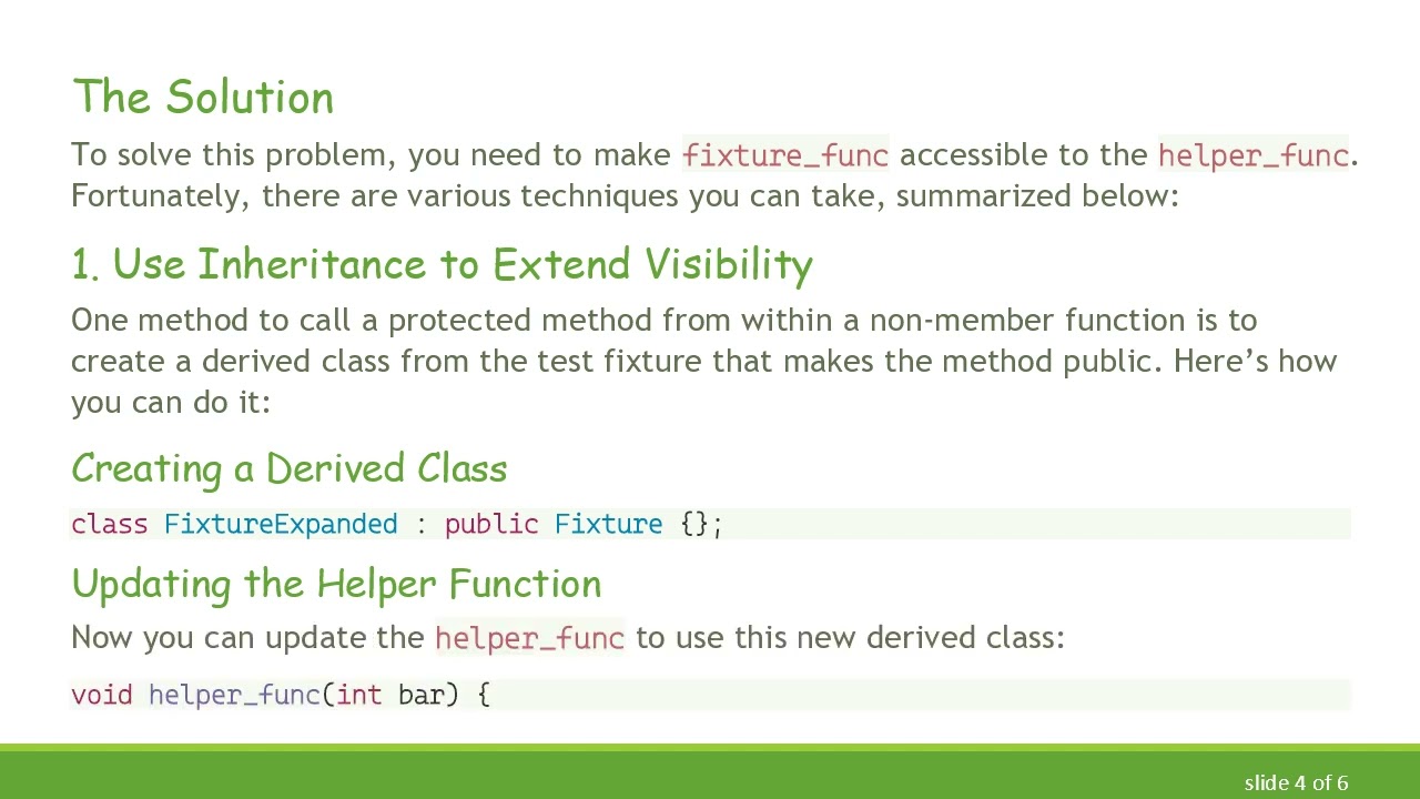 How to Pass a Test Fixture to a Helper Function in C+ +  GTest