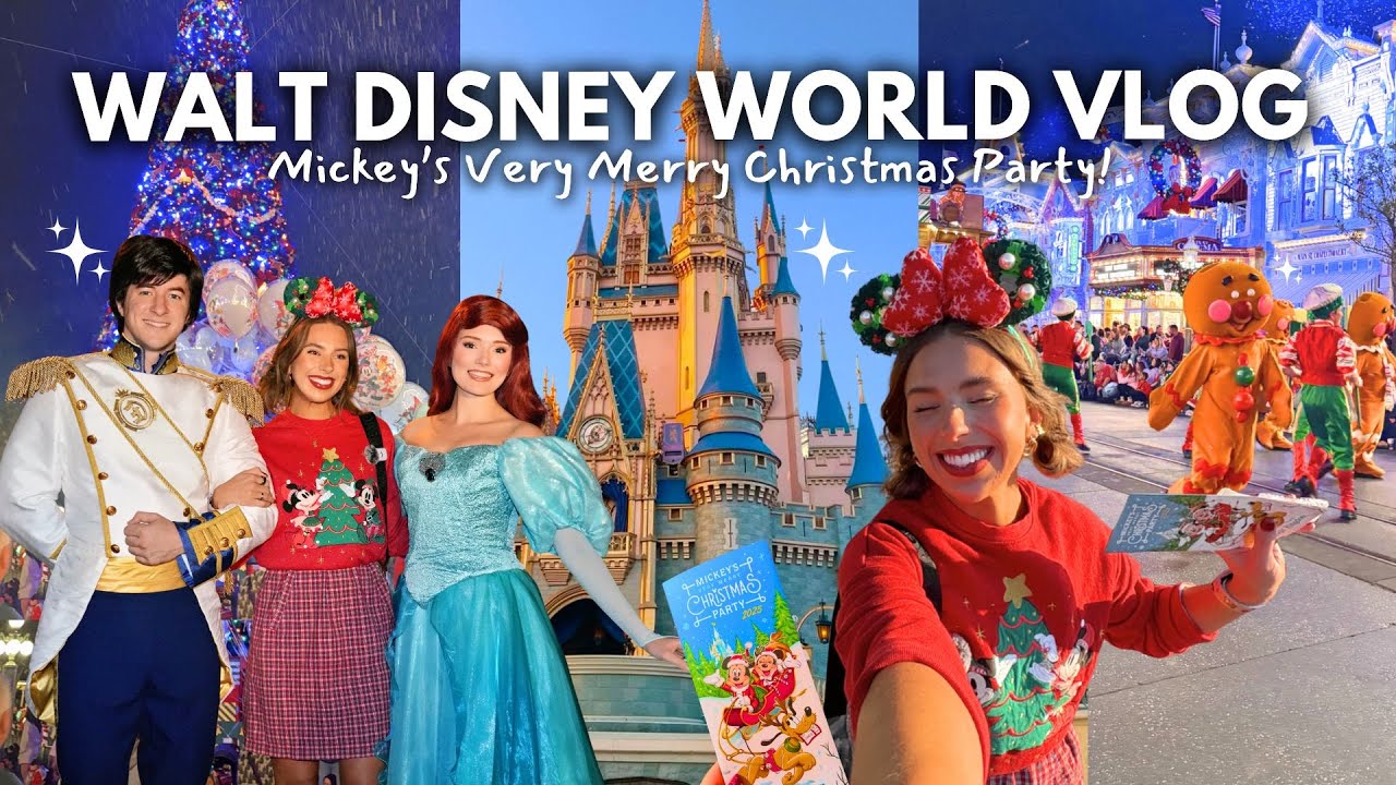 DISNEY WORLD VLOG!✨ Very Merry Christmas Party, Meeting Characters, Cookie Stroll, Christmas Parade!