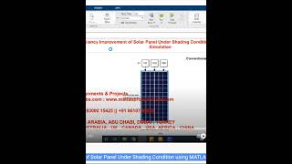 Efficiency Improvement of Solar Panel Under Shading Condition using MATLAB Simulation
