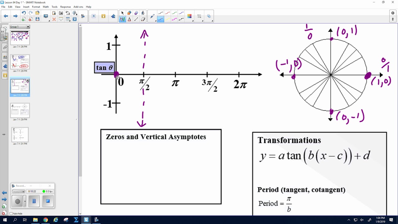Saxon advanced mathematics lesson 94 graphs of secant cosecant
