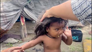 3-Year-Old Little Homeless Boy’s Rescued - Haircut Transformation 💧/12 Rabiaual