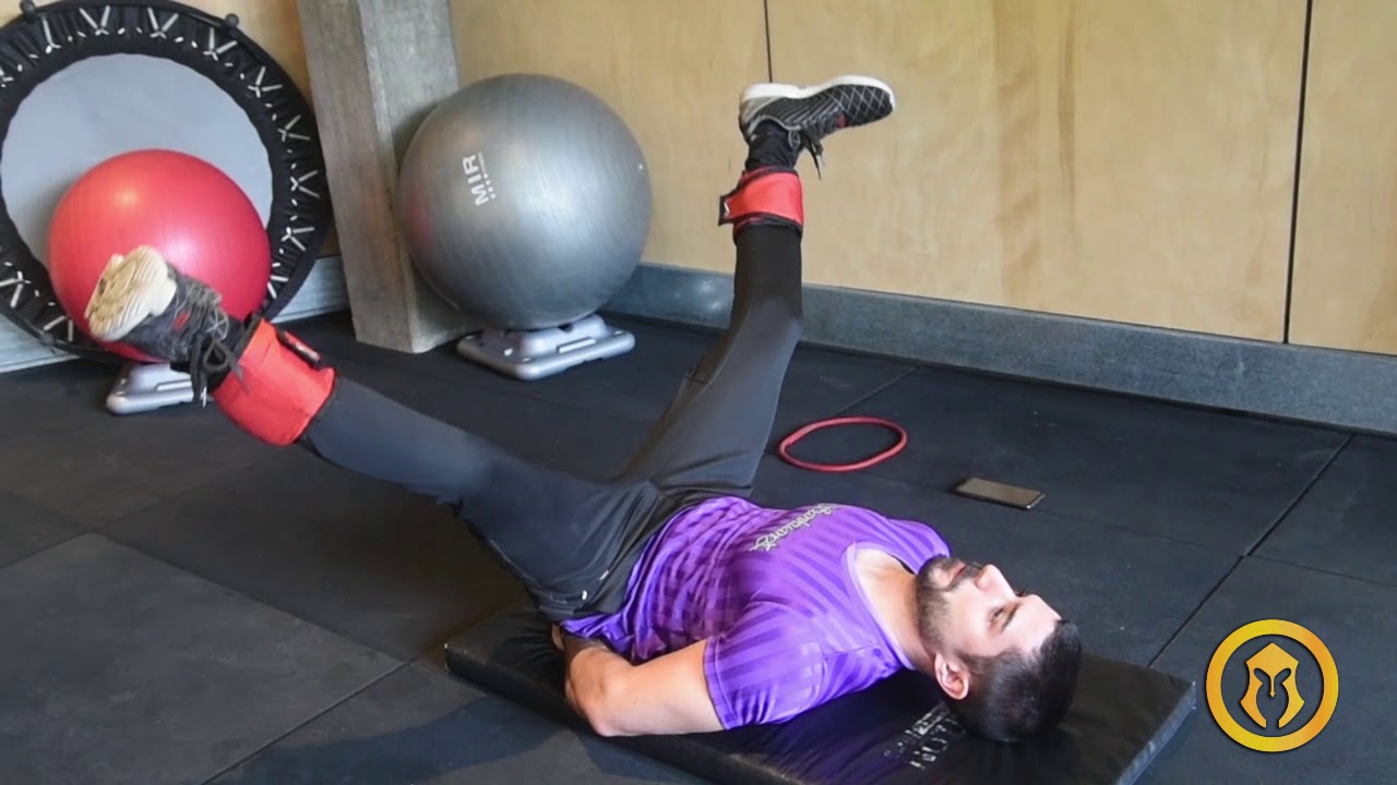 Aductores tobilleras decúbito ventral - YouTube