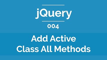 Arabic jQuery Practical Course #004 - Add Active Class With All Methods