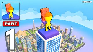Tower Master: Collect & Build - Gameplay Walkthrough Part 1 - Build Skyscrapers With Bricks (Android screenshot 5