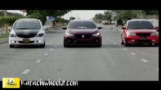 Honda Civic Gang In Karachi Ft KarachiWheelz 🔥❤☠ Resimi