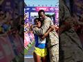 She trained 8 months for this finish line. He had been training longer. #thatwillneverwork #paythem