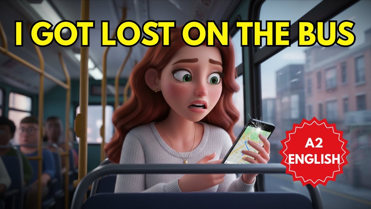 I Got Lost Taking the Bus in English… 🚌😅 | Slow English Story (A2)