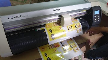 Cắt gia công decal, tem vỡ, tem bảo hành bằng máy Mimaki cg-60sriii