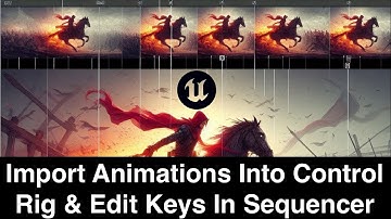 How To Import Animations into Control Rig &.Edit Keys Using Sequencer in UE5