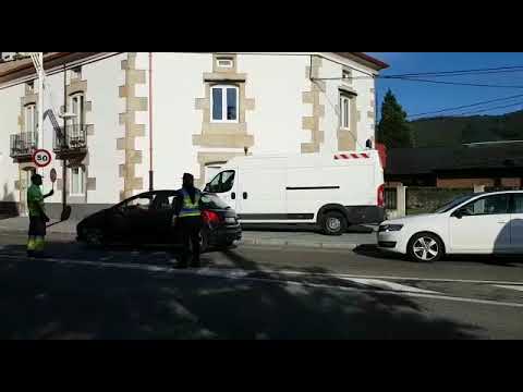 Retención en Covas por obras en la LU-862