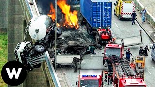 Terrifying Truck Crashes Caught on Camera You Won’t Believe What Happened!