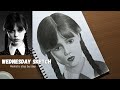 Wednesday Addams Drawing is NOW COMPLETE!
