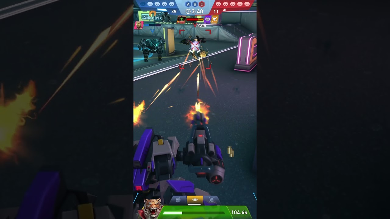 Mech Arena: Eclipse with Minigun 12 | 12 Kills and 3 Beacons on Site 313 