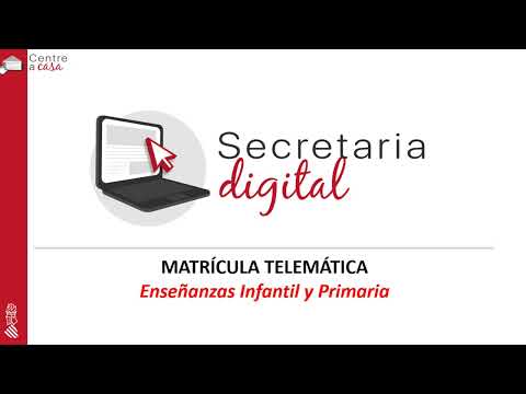 Matrícula Telemática desde Secretaria Digital Castellano INF/PRI