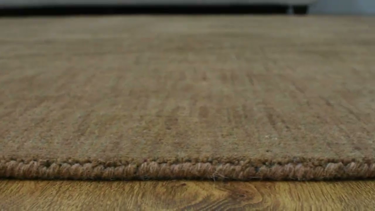 Hand Knotted Loom Wool 6'7''x9'10'' Area Rug Geometric Light Brown L00645