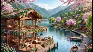 Beautiful June Summer Jazz 🌞 Outdoor Cafe Ambience with Soft Jazz Background Music for Stress Relief
