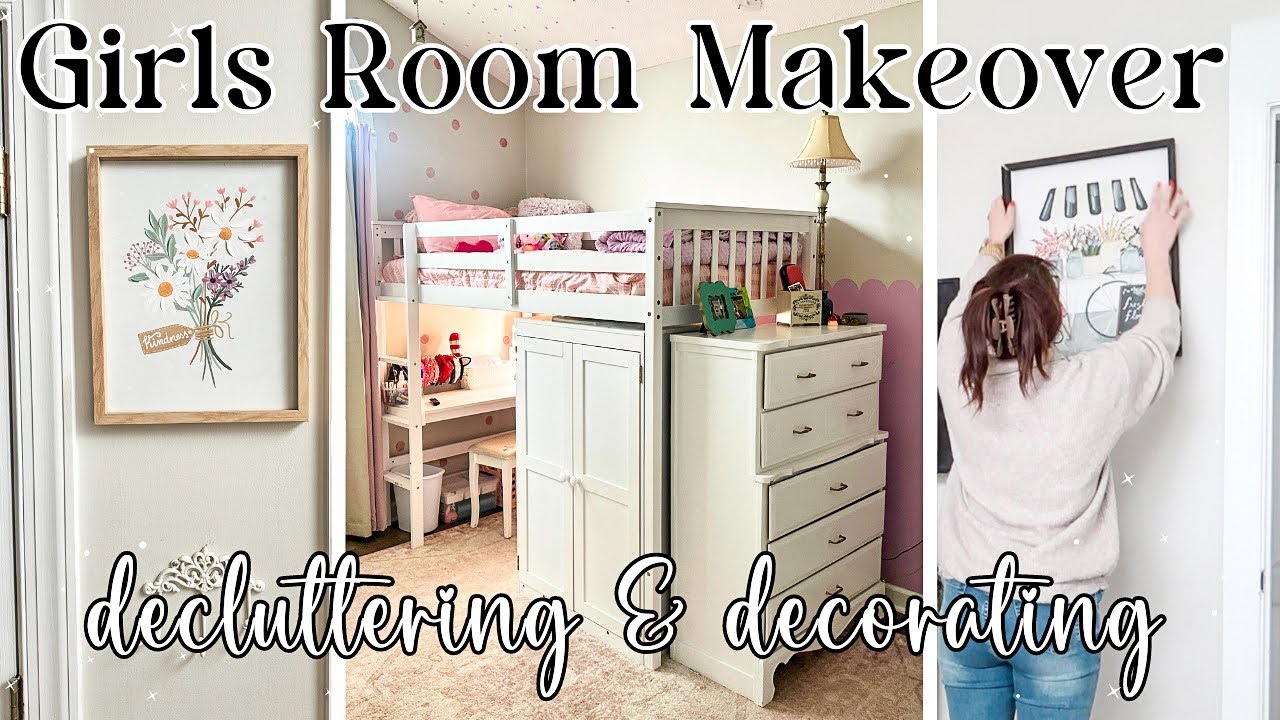 Girls Bedroom Makeover on a Budget  Girls Room Decorating Ideas  Kids Room  Closet Organizing