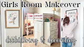 Girl's Bedroom Makeover on a Budget | Girls Room Decorating Ideas | Kids Room + Closet Organizing
