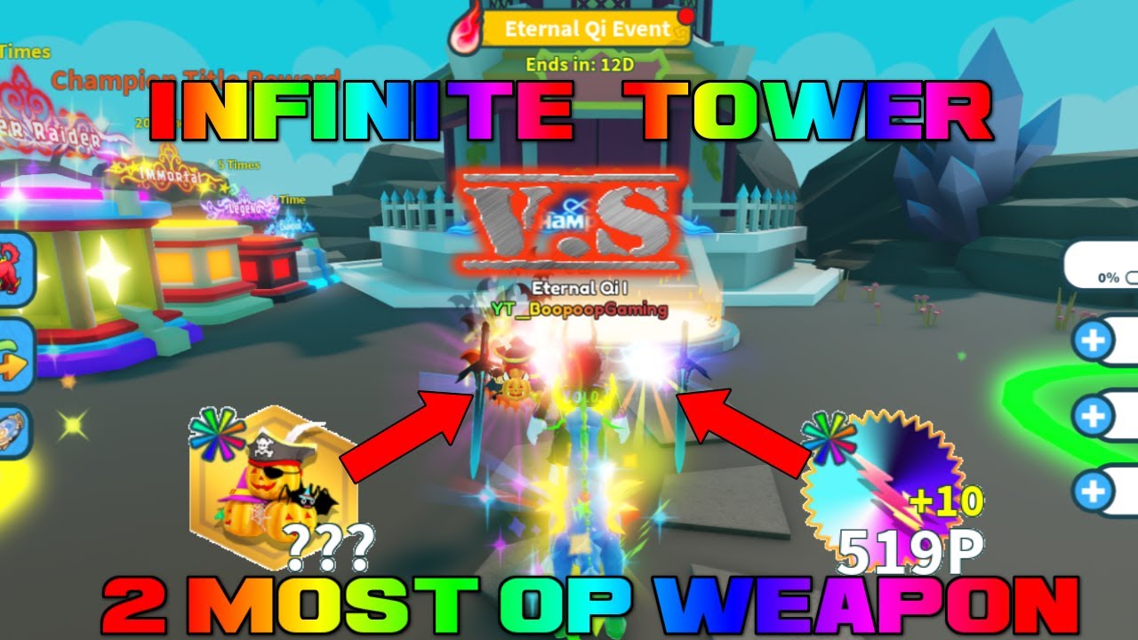 🔥2 Most OP Sword🔥VS Infinite Tower In Weapon Fighting Simulator Roblox