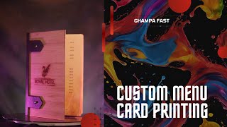 Custom Menu Card Printing for Restaurants at Champa Fast