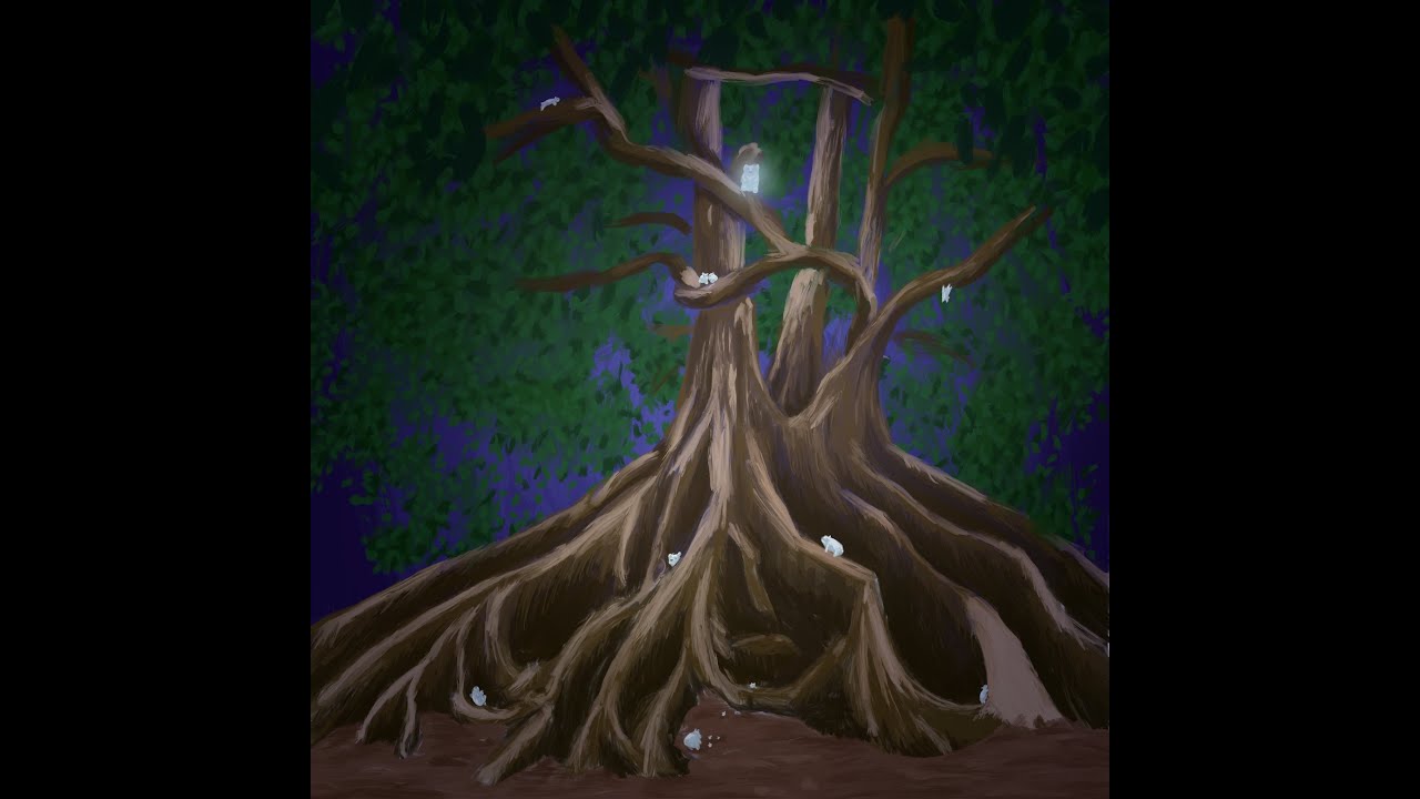 Digital Painting Process - Tree study - YouTube