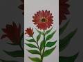 Simple Red Flower Painting #youtubeshorts #artvideo