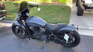 Fmb Choppers Window Drag Bar On Indian Scout Bobber Motorcycle