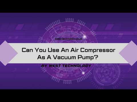 Can An Air Compressor Be Used As A Vacuum Pump