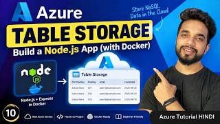 Azure Table Storage | NoSQL Database + Node.js Project [HINDI]
