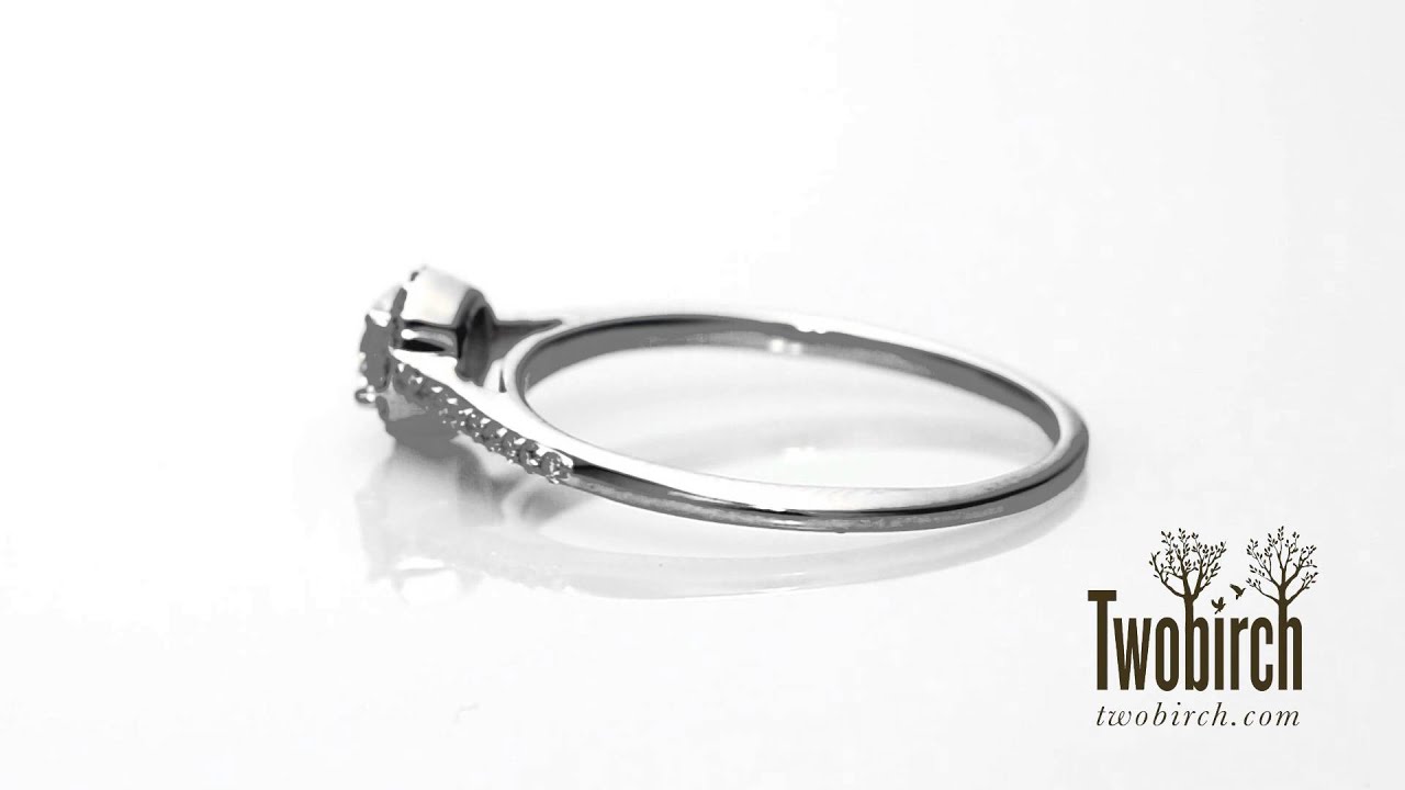 Cathedral Halo Solitaire Engagement Ring - TwoBirch - SOL106-C2