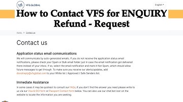 Steps to Raise ENQUIRY with VFS GLOBAL and REFUND-REQUEST Guide