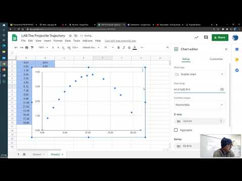 LAB The Projectile Trajectory Graphing the data