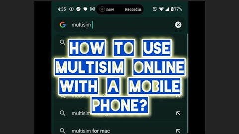 How to use multisim live / multisim online.