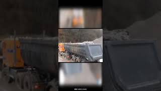 Dump Trucks Unloading Rock And Biggest Bulldozer #058