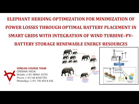 ELEPHANT HERDING OPTIMIZATION-POWER LOSS REDUCTION-OPTIMAL BATTERY PLACEMENT-INTEGRATION OF WT–PV