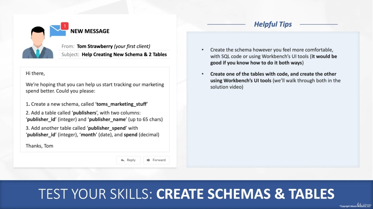 MySQL Database Administration - SQL Db for Beginners - Assignment Creating Your Own Schema & Tables