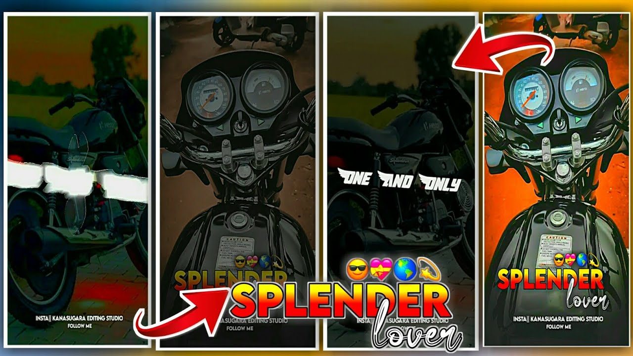 Splender bike status editing kannada in alight motion lyrics +dailouge status editing kannada