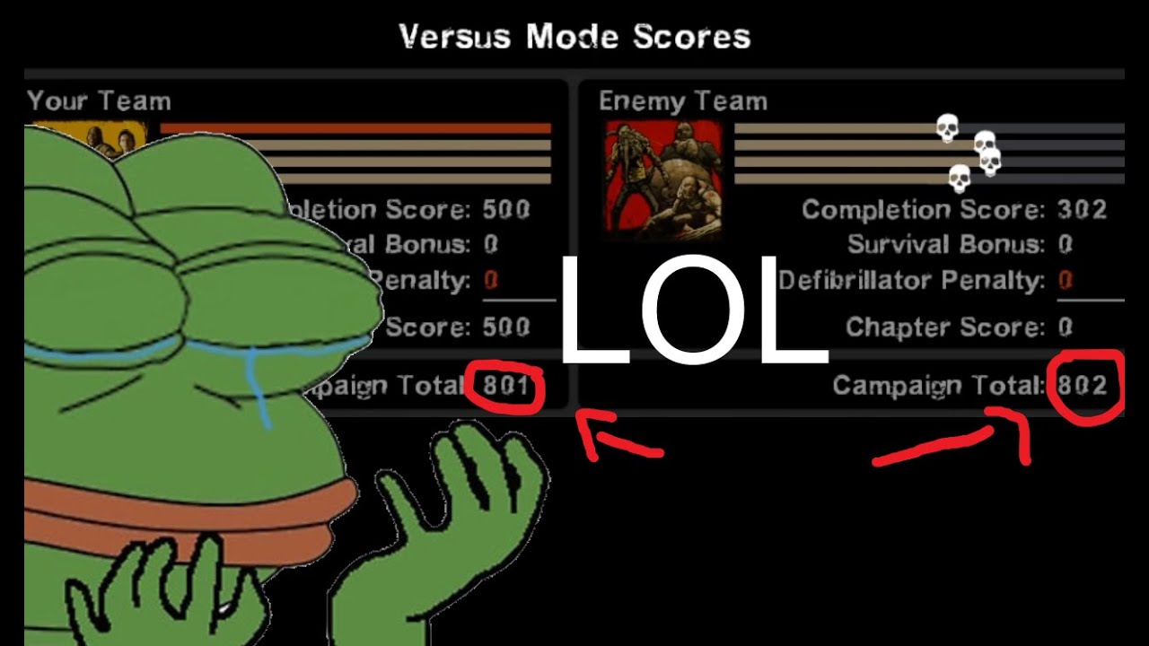 Left 4 Dead 2 Versus - When Swapping To LOSING Team Ends In RAGE Quit