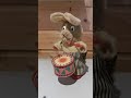 Vintage clockwork rabbit with drum