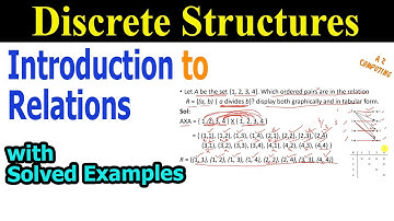 Relations in Discrete Mathematics/Structures || Solved Examples in Urdu/Hindi
