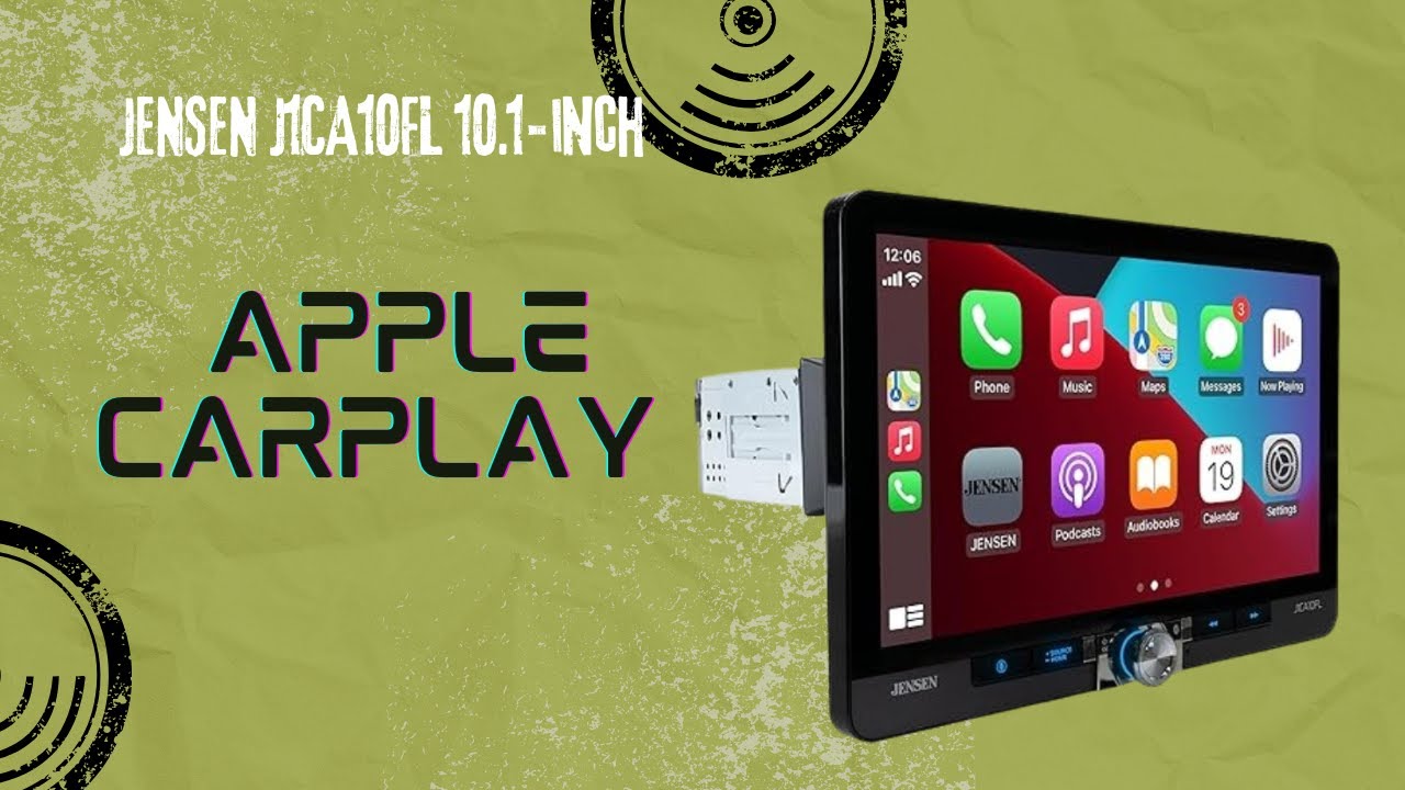 JENSEN J1CA10FL 10.1-inch Certified Apple CarPlay & Android Auto