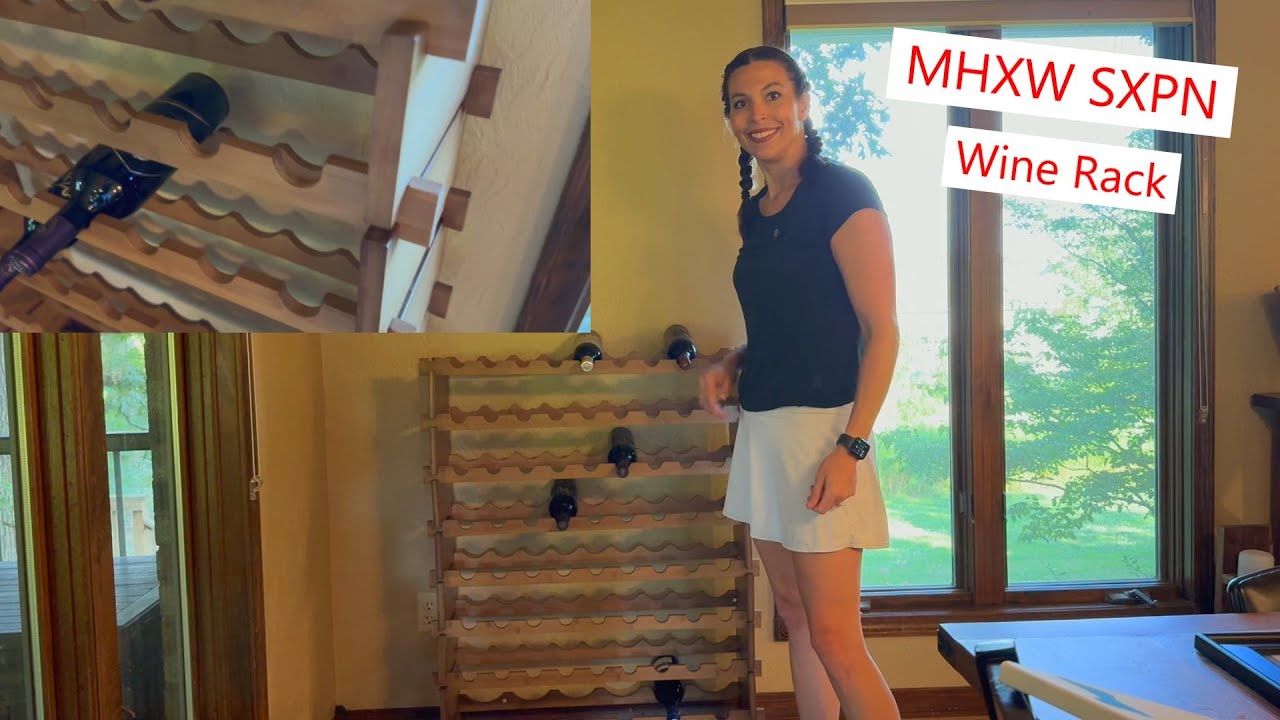 MHWX SXPN Wine Rack, 69 bottle holder solid bamboo wood! 